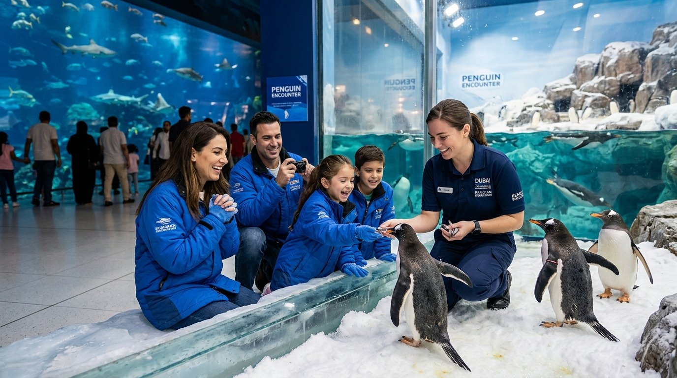 Dubai Aquarium Penguin Encounter